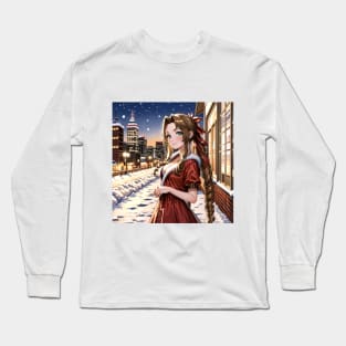 aerith santa dress Long Sleeve T-Shirt